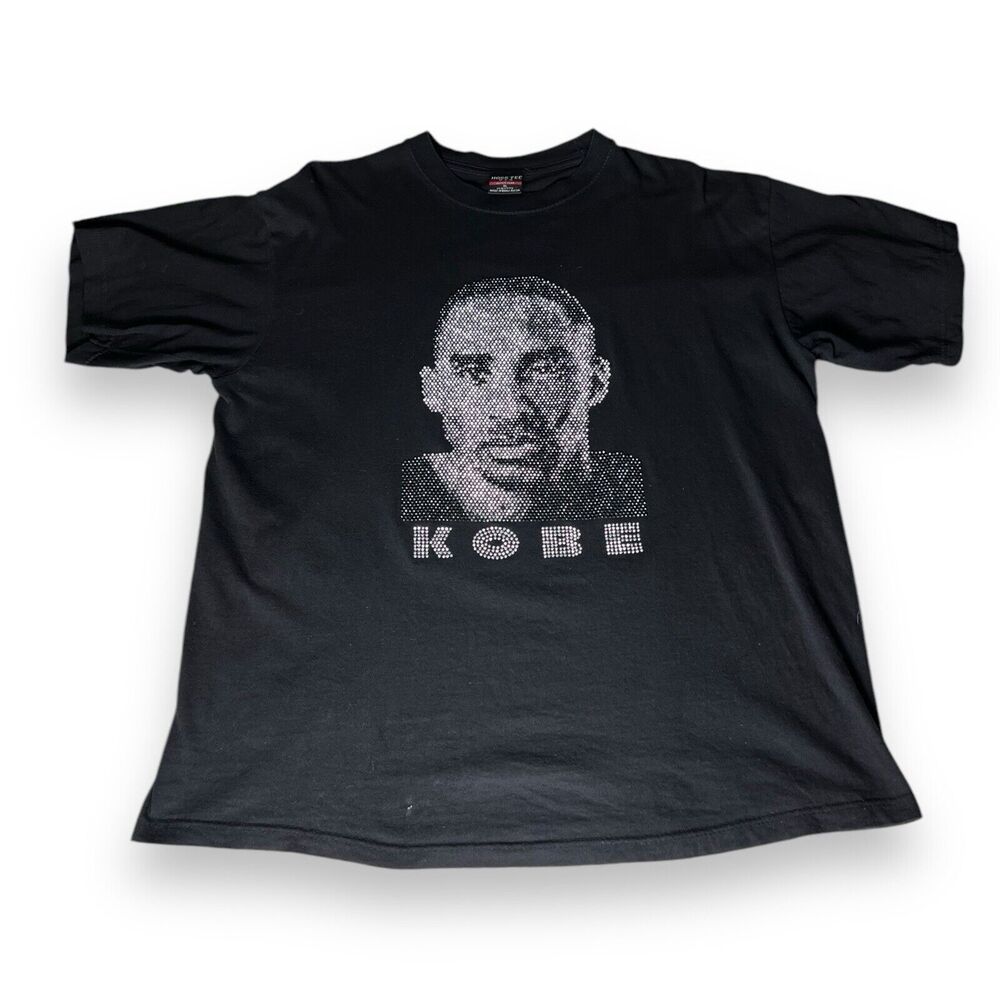 Hoss Tee U.S.A Black Gem Studded Kobe Bryant Face Shirt Men’s Size XL - Rare